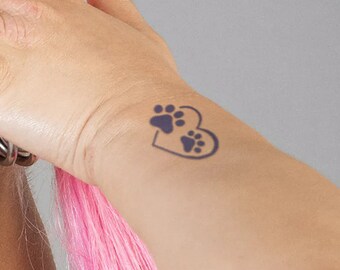 Tatouage Patte De Chien Etsy Tatouage Patte De Chien Etsy
