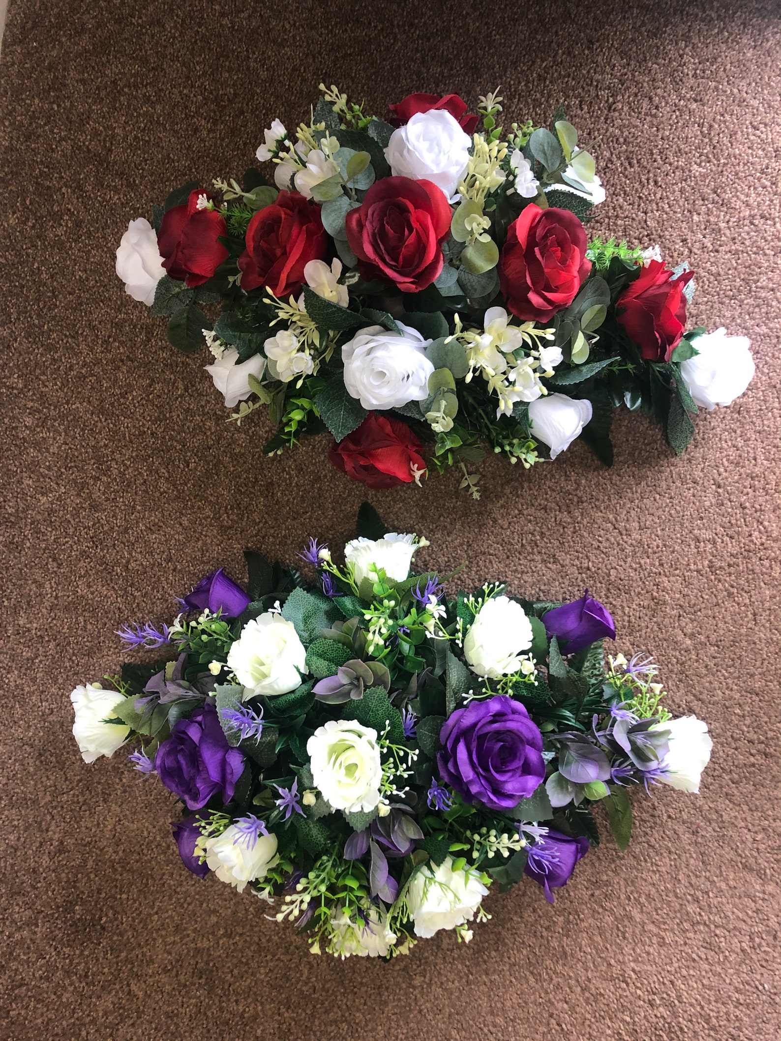 Grave Flowers Funeral Tributes Funeral Spray artificial Etsy