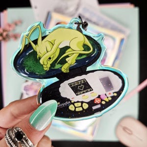Gelert Neopets Pocket Keychain Holographic Resin Glitter Coated Double-Sided