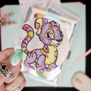 Neopets Plush Badge Pin Kougra Button