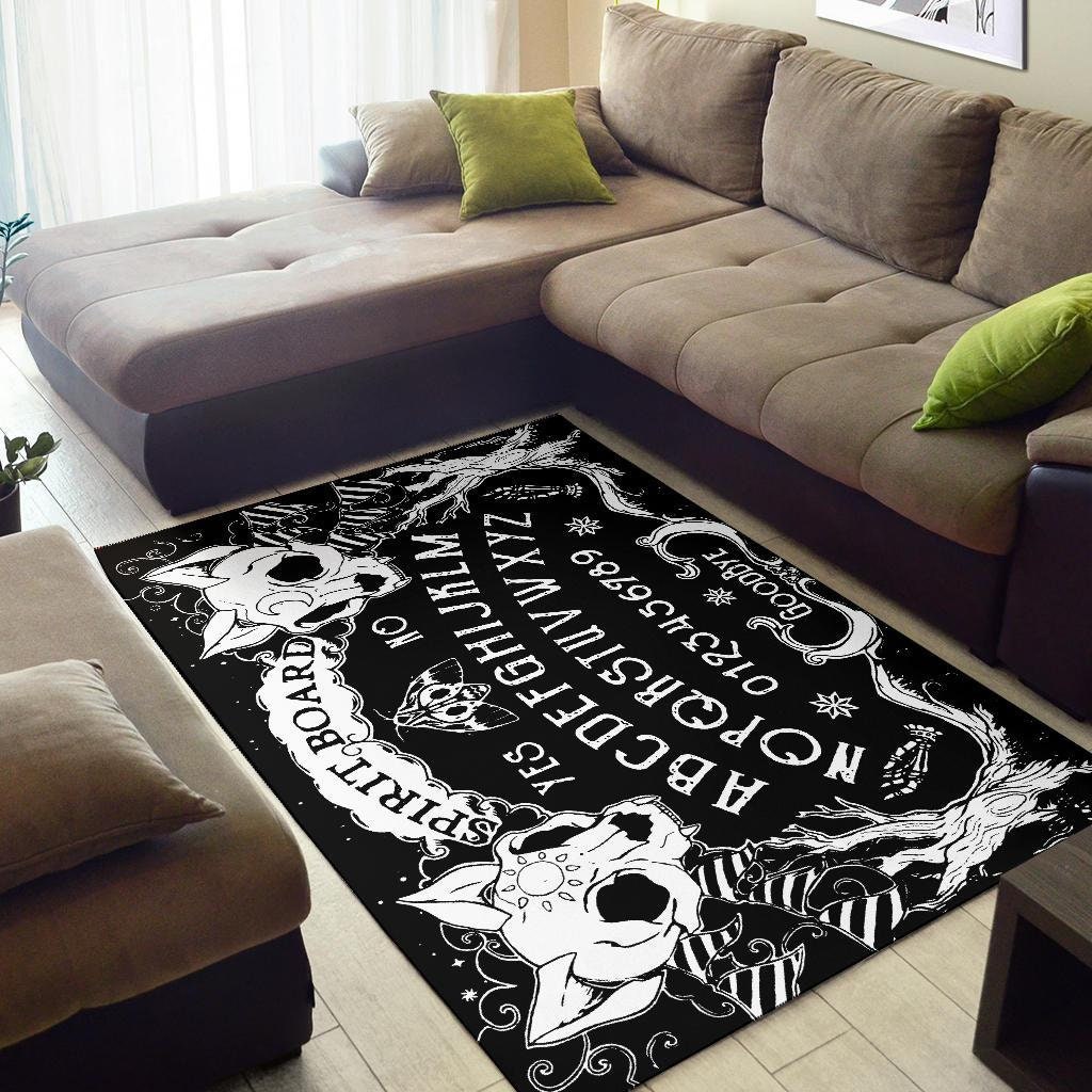 Cat Skulls Ouija Board Area Rug Gothic Home Decor Goth Area Etsy