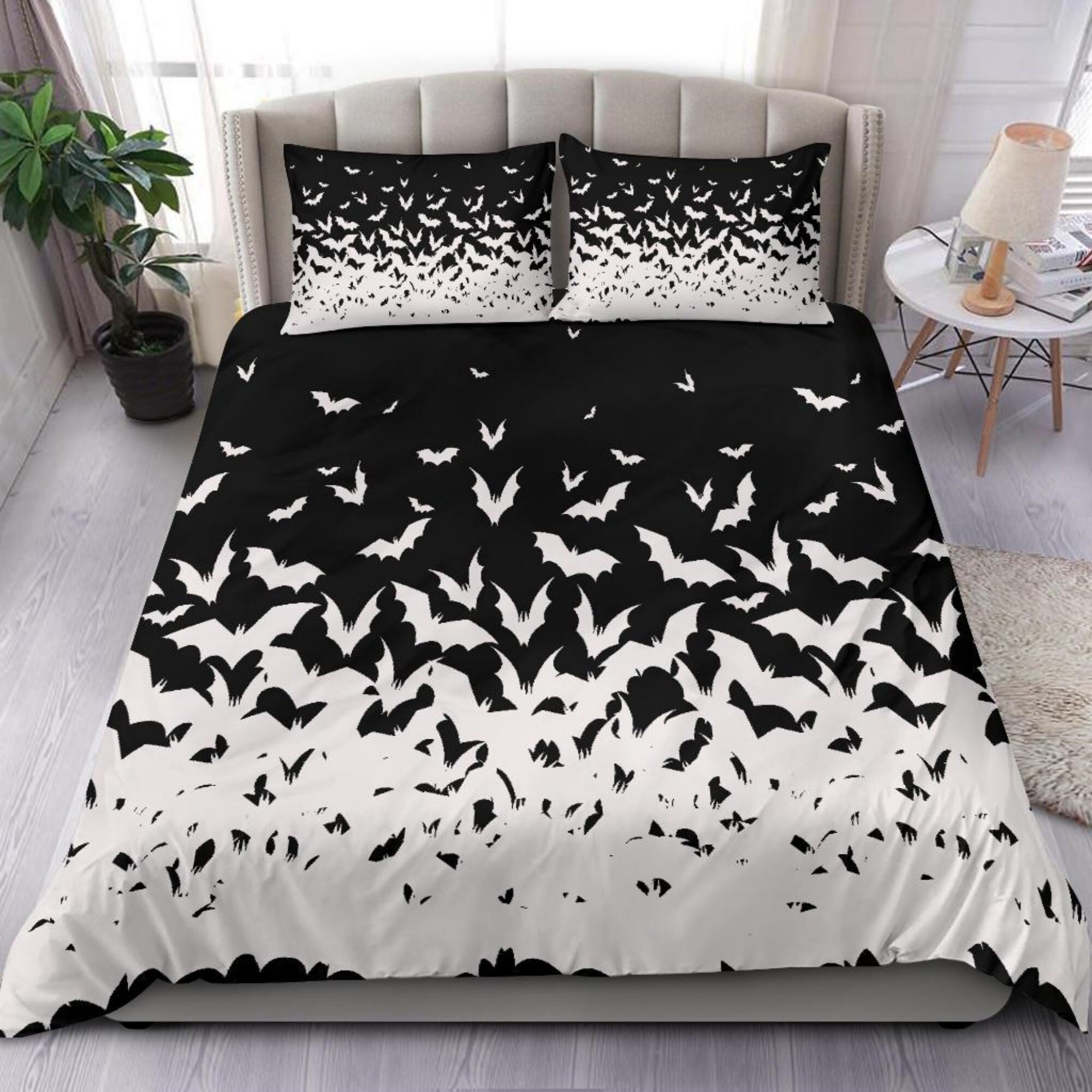 Swarming Bats Bedding Set Witchy Decor Pastel Goth Bedding Etsy