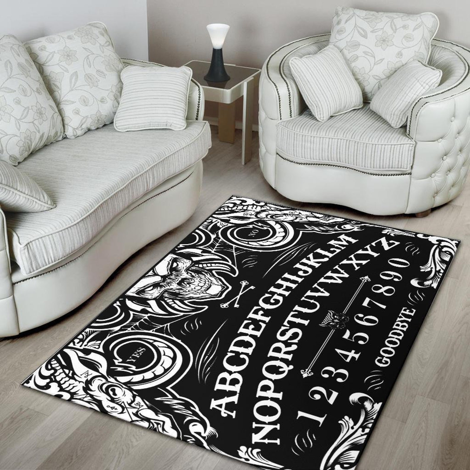 Devil Ouija Board Area Rug Gothic Home Decor Goth Area Rug Etsy