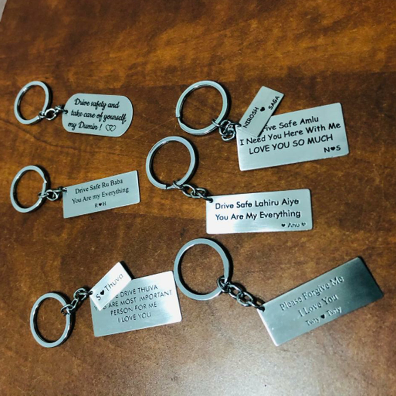 Personalized Drive Safe Keychain Custom Name Quote Gift For Etsy