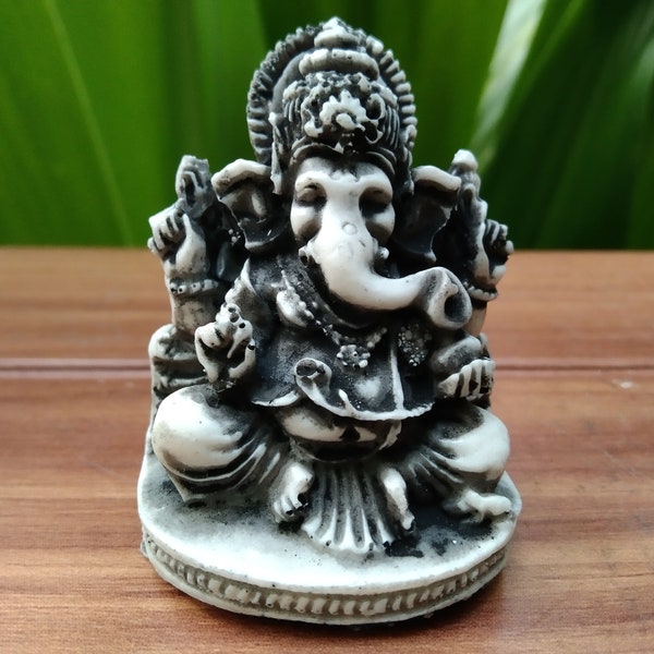 Niedliche Ganesh-Steinstatue für die Heimdeko-Ganapathi-Figur als Gartendekor-Ganesha-Skulptur