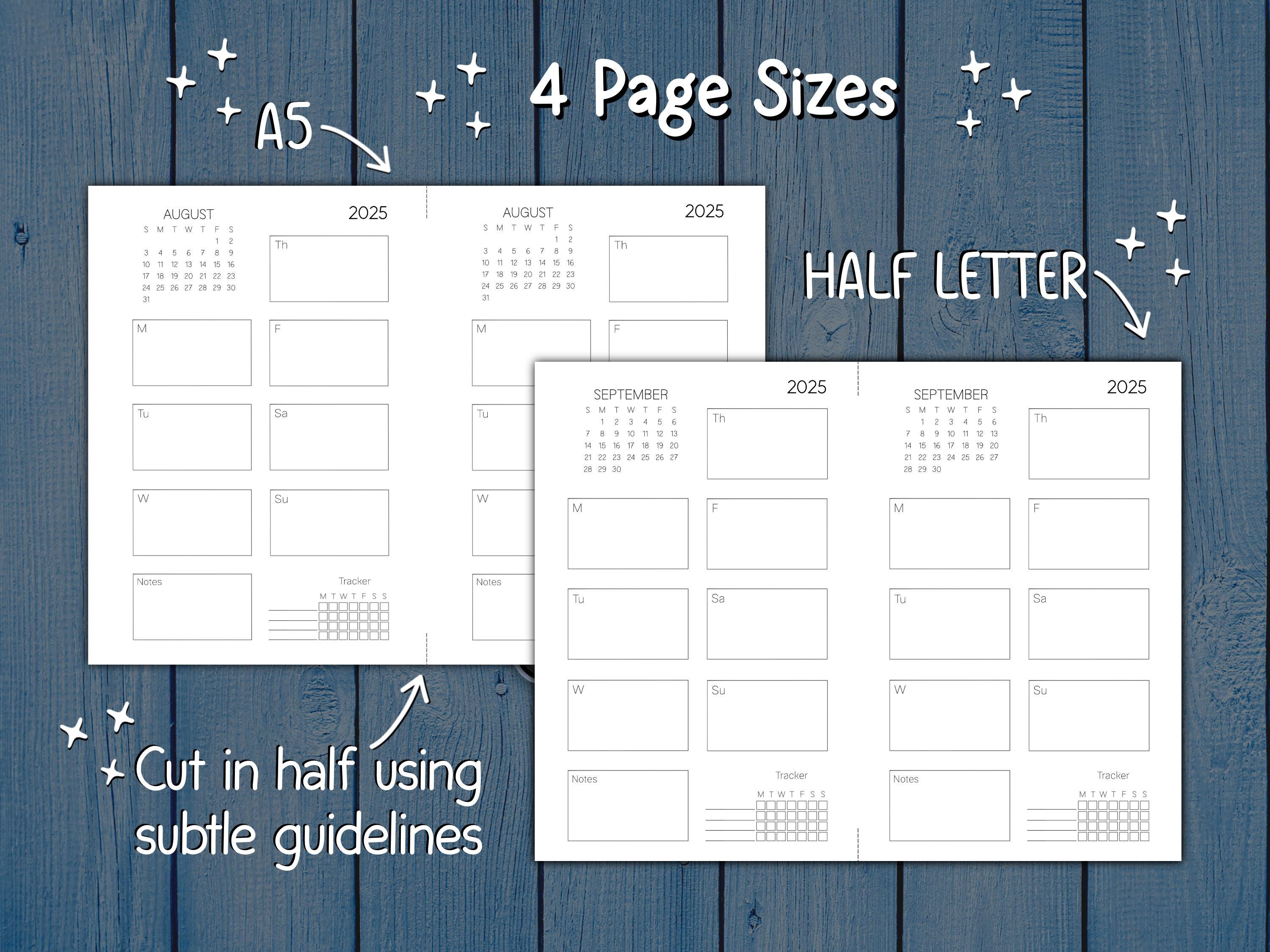 2025 Minimalist Weekly Planner: Printable Habit Tracker — US Letter, A4 ...