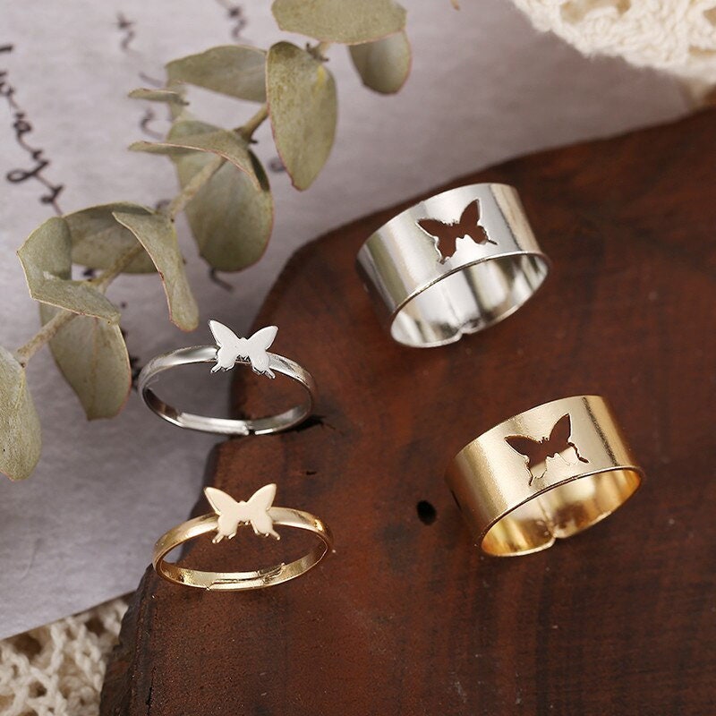 Matching butterfly rings for couples deals