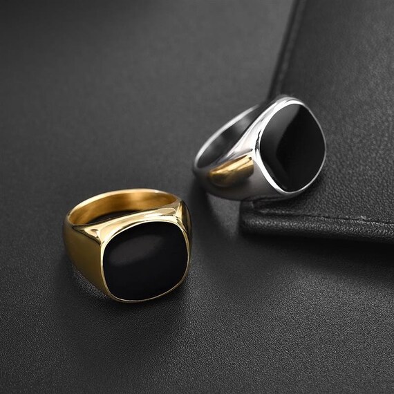 Stainless Steel Ring Gold Ring Rings for Men Simple Stainless