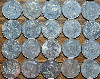 Large Australian* Half Dollars (4/6/8 Unique Artistic Designs) +Optional Upgrade!