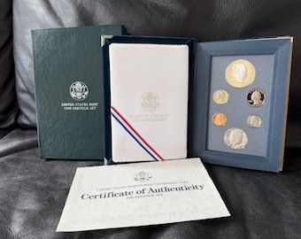 1990-San Francisco Mint Prestige PROOF 6-Coin Set Eisenhower Silver Dollar Box & Certificate of Authenticity (COA)—LIMITED Availability!