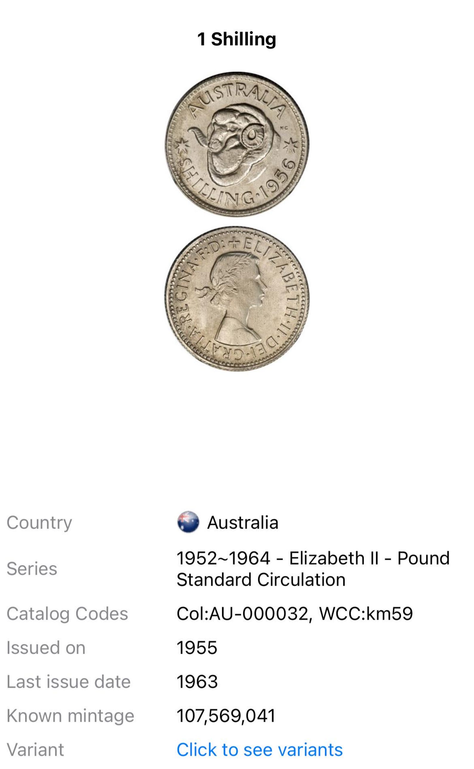 One SILVER Australian Shilling Coin Featuring RAM Head and British ...