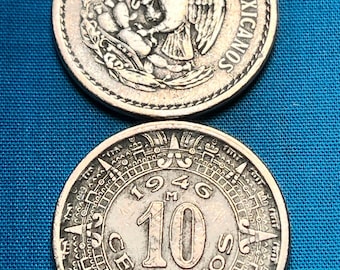 ONE Vintage MEXICAN 10 Centavos Coin—Circulated Grade/FREE Shipping/Limited Availability!