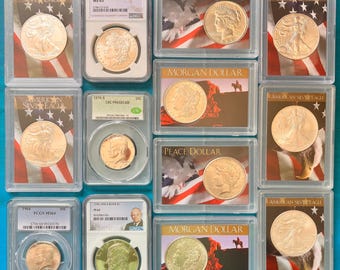 SILVER Treasure Estate Sale: CHOOSE Your Historic U.S. Silver Dollar or Half Dollar Coin (Eagles, Morgans, Peace, Eisenhowers, Kennedys)!