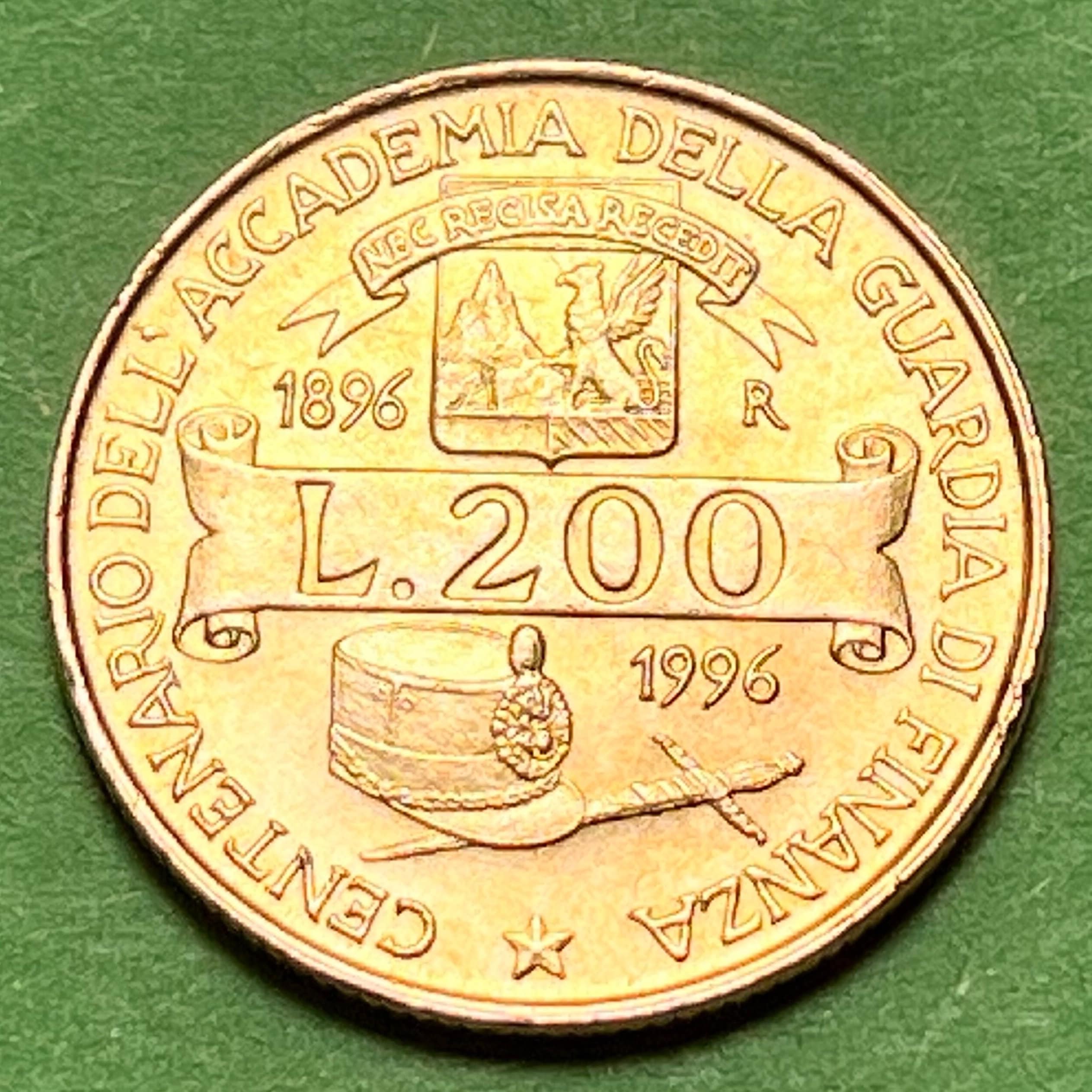 ITALIAN 100th Anniversary (1996) of Guard Academy Commemorative