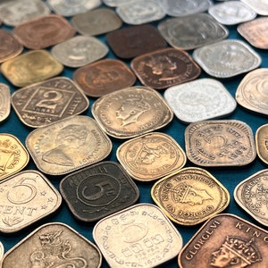 RARE Square World Coins—5 or 10 Unique Piece Sets!