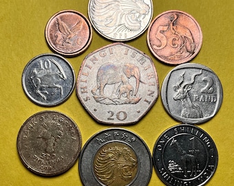 AFRICAN Animals 9-Coin Collections (Set A, B, C, or Mystery) including Lions, Elephants, Giraffes, Majestic Birds—Shipping Included!
