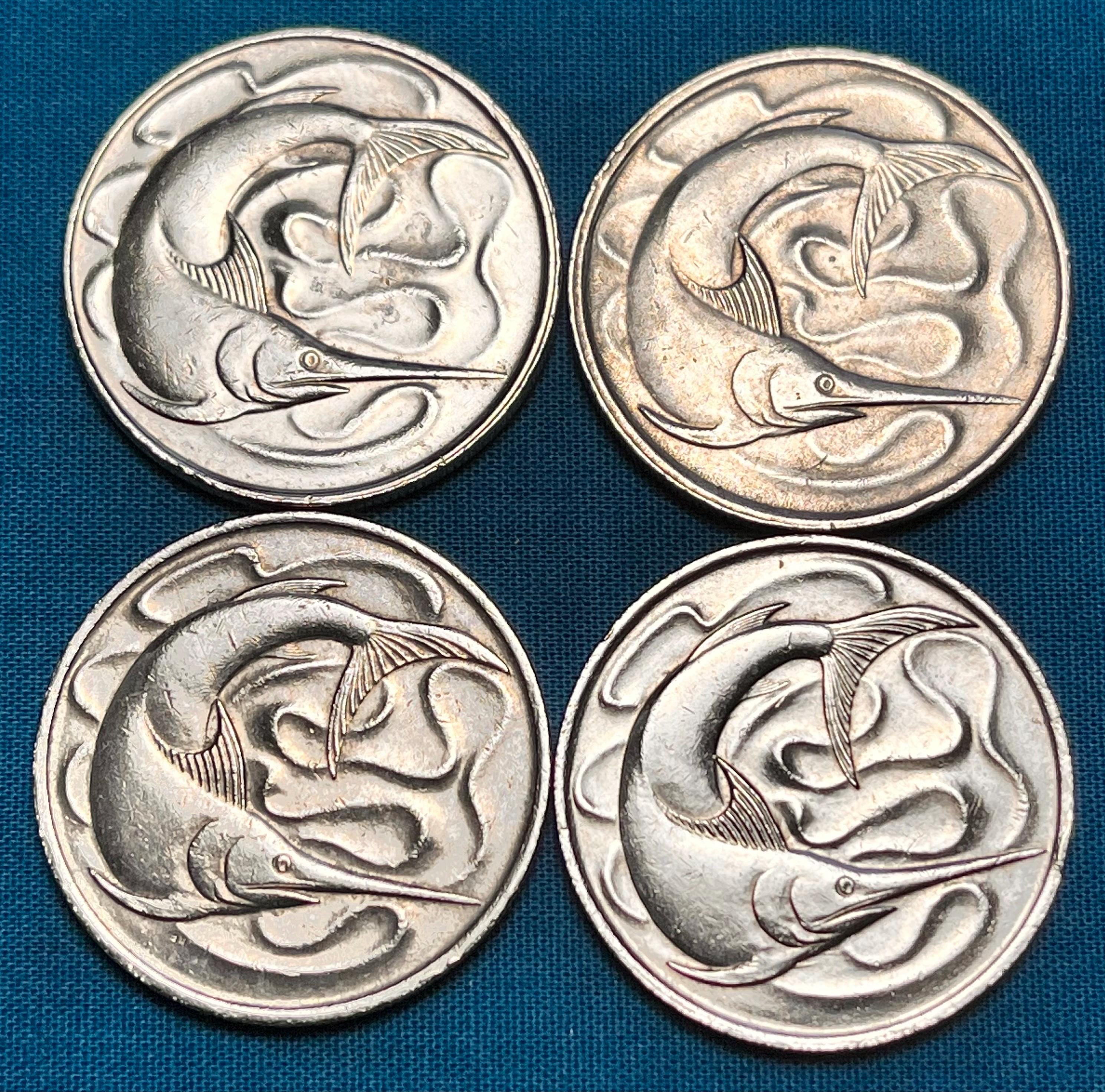 ONE Singapore SWORDFISH 20-cent Coin—various Years/high Grade