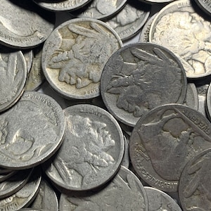 Indian Head &quot;BUFFALO&quot; Nickels (Dateless/No Years)—CHOOSE 10, 20, or 40)!