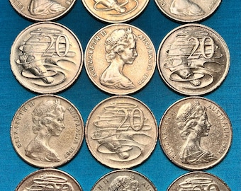 ONE Duck-bill Platypus-themed Large AUSTRALIAN 20 Cent Coin