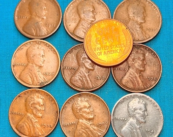 Wheat Cent Decades Sampler (1910s-50s)—10 Circulated Pennies (Includes STEEL) w/ Brilliant, UNCIRCULATED Upgrade Option (FREE Shipping)!