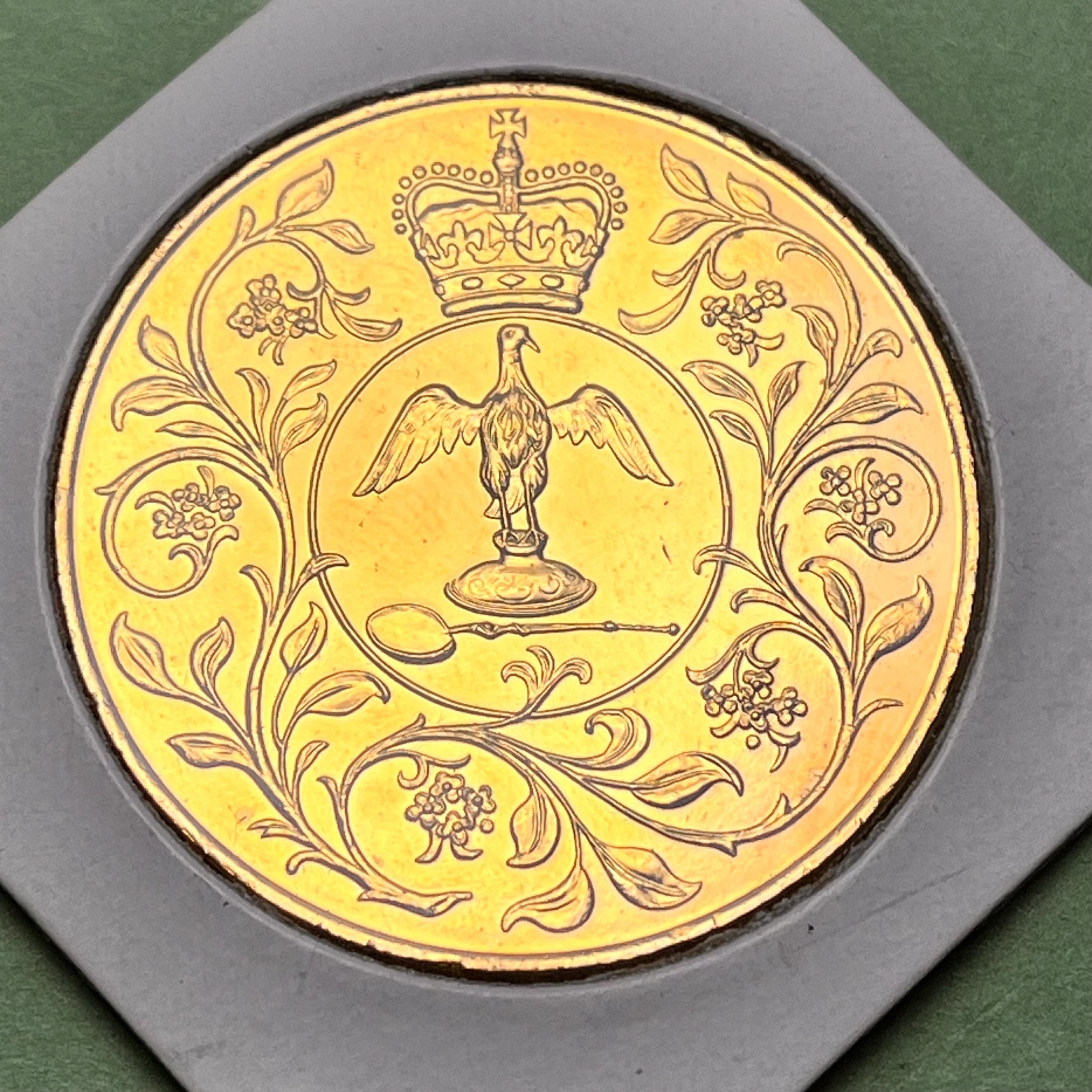 RARE Gilded Silver Jubilee of Reign Queen Elizabeth II