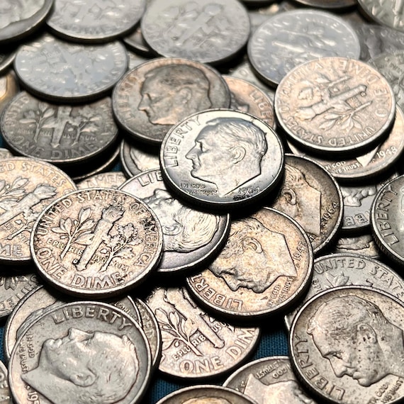 5 SILVER Roosevelt Dimes (1946-1964)—all UNIQUE Years/each Set