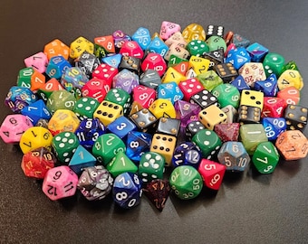 Choose Your Fun Set of 12 Colorful, Polyhedral Game Dice—Limited Availability!
