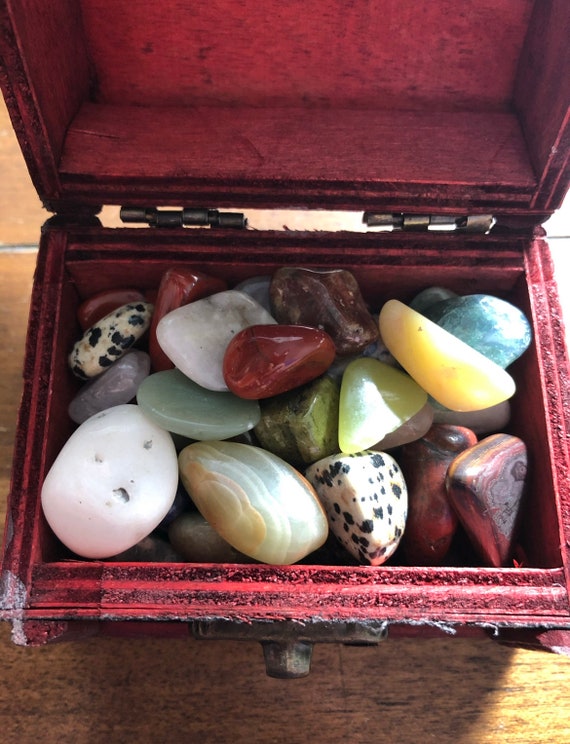 Stone-filled Treasure Chest (natural, Ornamental, Colorful; See
