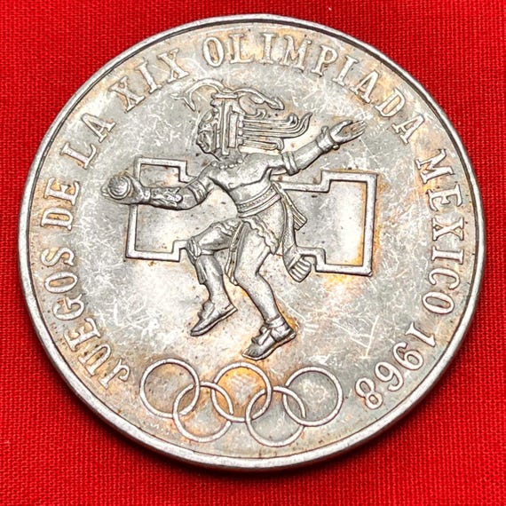 1968年 メキシコ 夏季オリンピック 25ペソ銀貨　フランクリンミント メキシコ造幣局発行『1968年メキシコオリンピック記念25ペソ銀貨