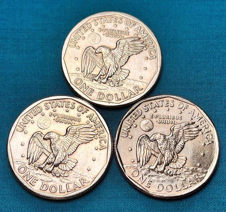 COLLECTOR Grade Susan B Anthony U.S. Dollar Coin 3 Decade TRIO (1979 ...