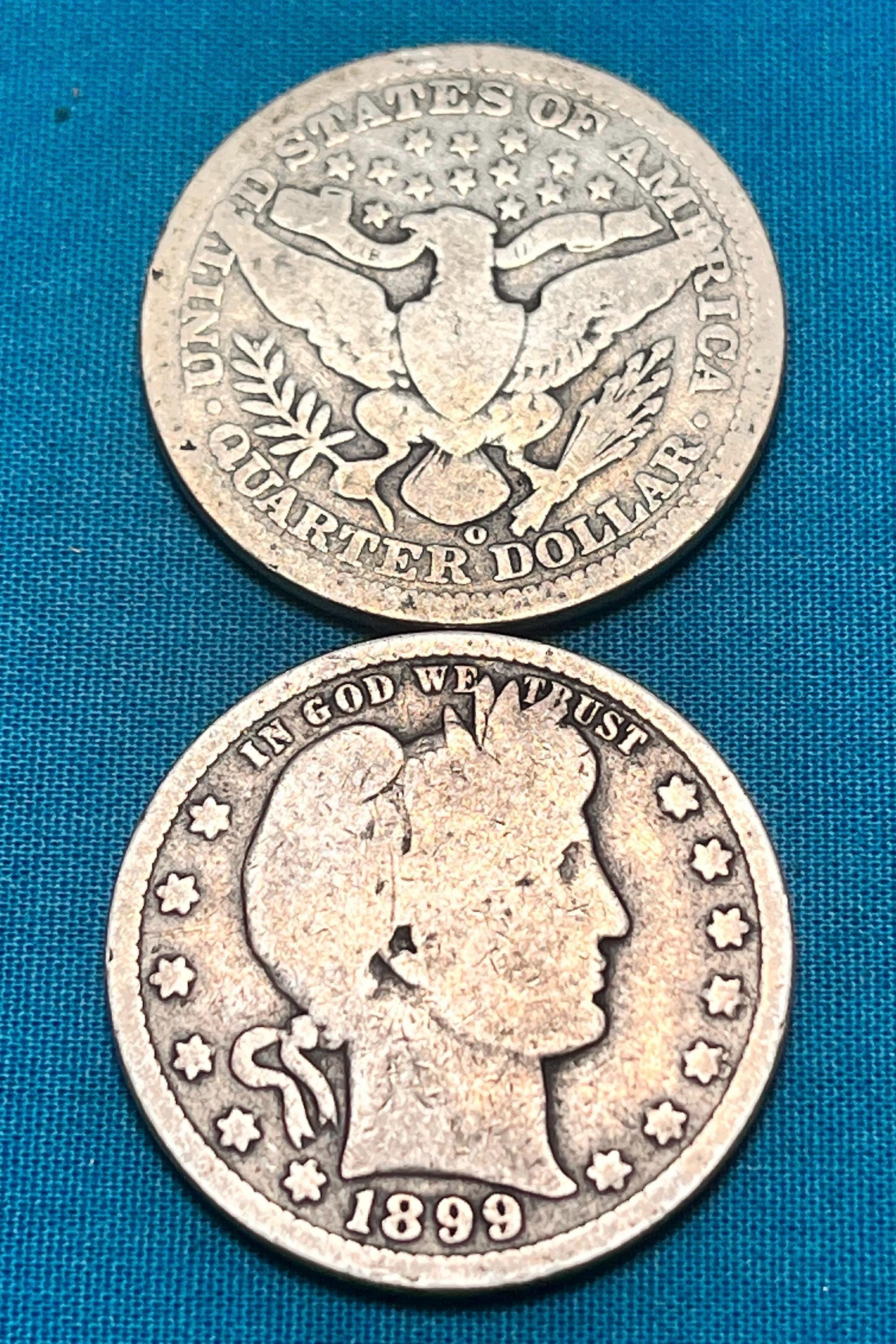 ONE U.S. Barber SILVER Quarter—Legible Date!