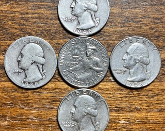 5 Decade SILVER and Bicentennial Washington Quarter