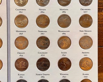 50 U.S. State Quarters COMPLETE Collection Album (52 Coins