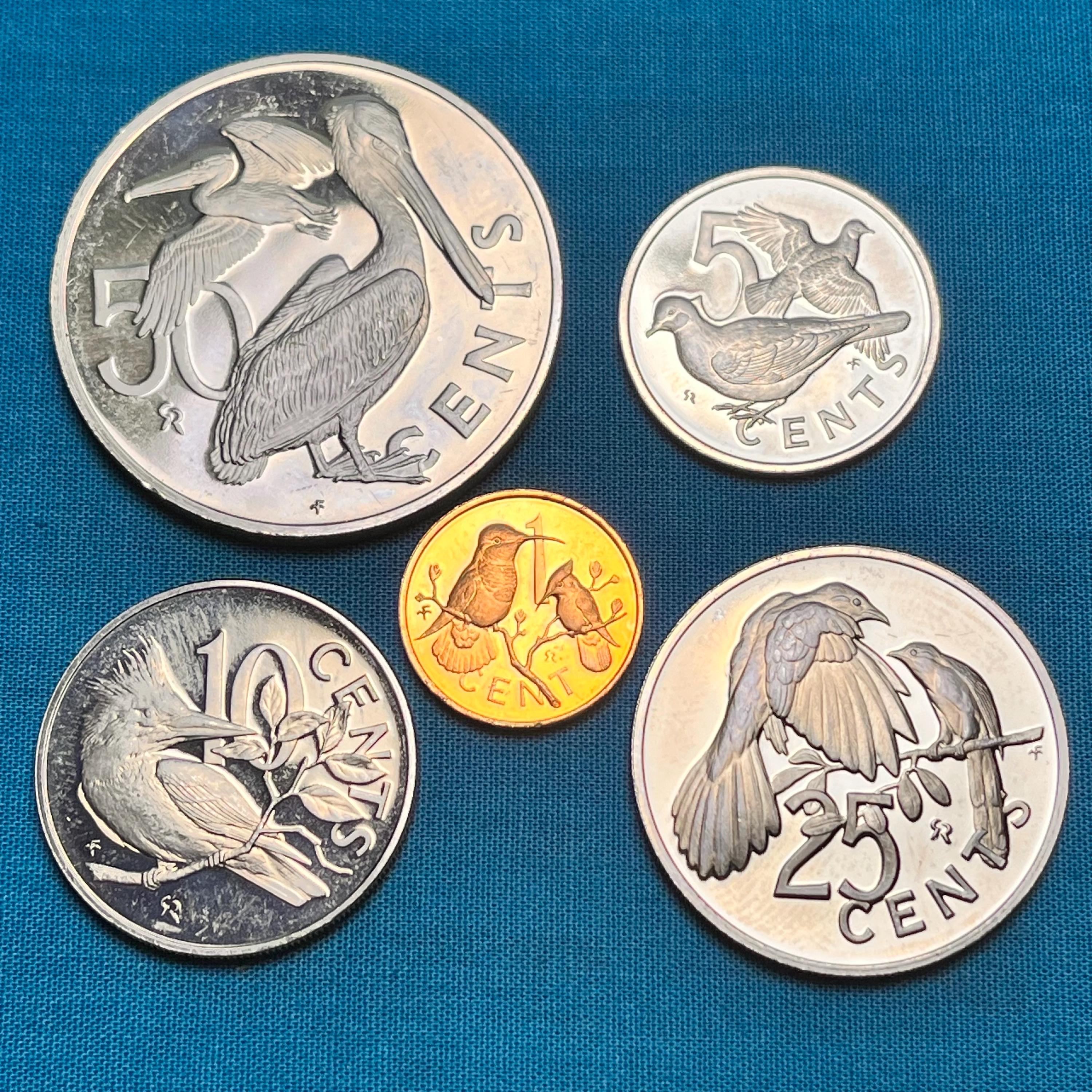 1973年 ブリティッシュバージンアイランド 記念硬貨セット British Virgin Islands FIRST Year (1973) Issue PROOF Coin Set in