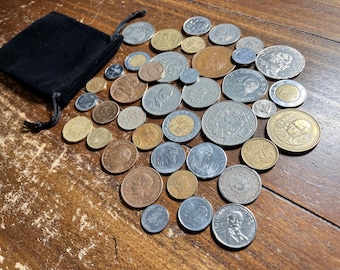 STUNNING, 40 Unique Mexican Coin Set with Pouch (with Rare Pieces) and Optional SILVER Coin Upgrade!