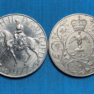 Silver Jubilee of Reign Queen Elizabeth II Commemorative, High Grade 1977 Large English/U.K. Crown—Shipping Included/Limited Availability!