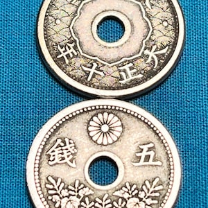 One Pre-WWII (1920s-1930s) Japanese Holed 10-Sen Coin Featuring Imperial Seal (Emperor Hirohito)—HIGH Grade/Shipping Included!