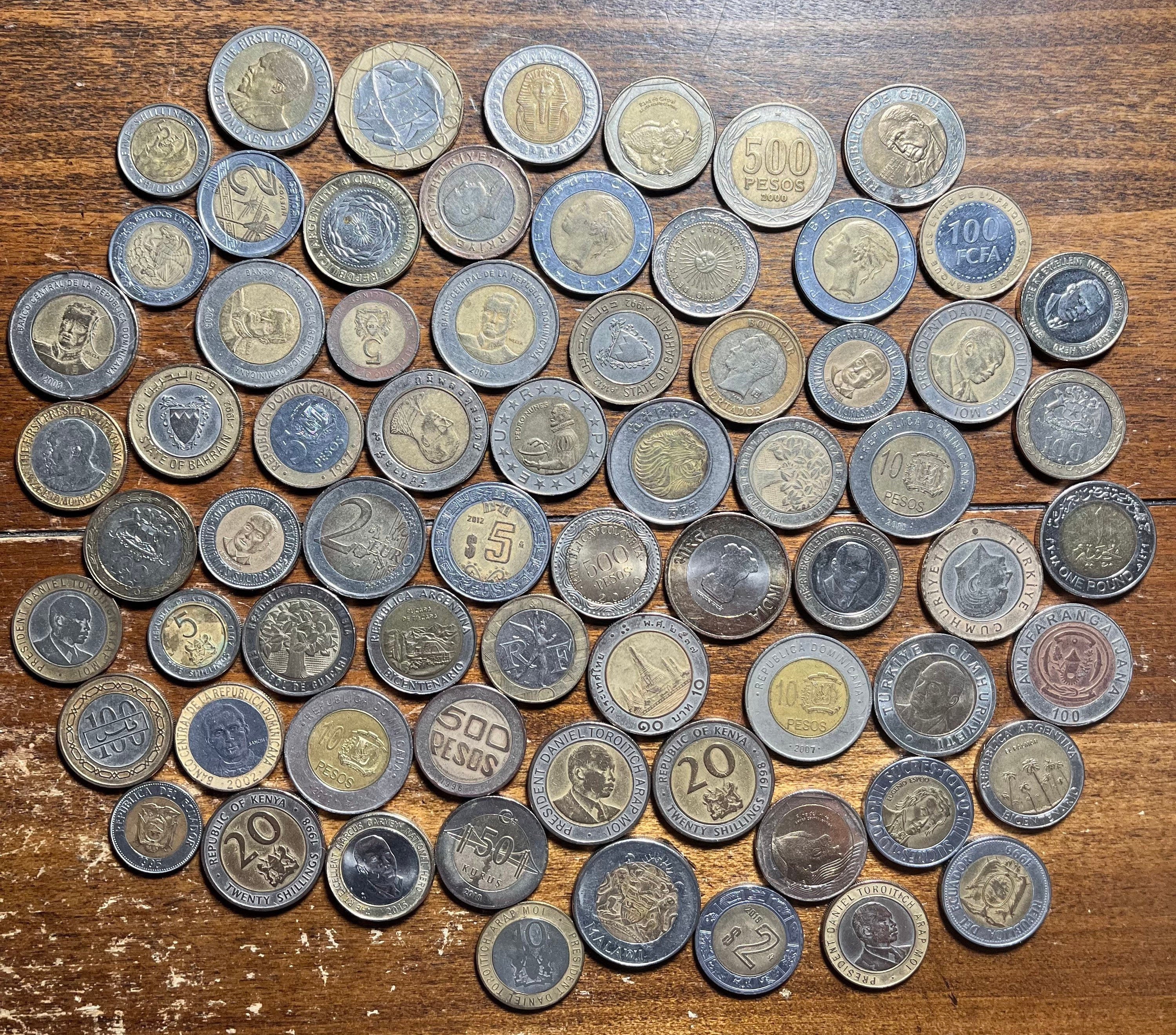 BI-METALLIC COINS | Mixed Bimetall Collection | Various World