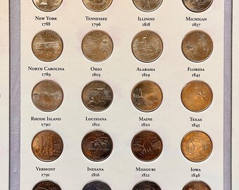 米国 50 州 25 セント硬貨コンプリート コレクション アルバム (コイン