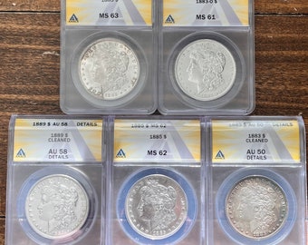 Inherited, Professionally Graded Quality Morgan Silver Dollars—Various Years/Mintmarks (Choose Yours)!