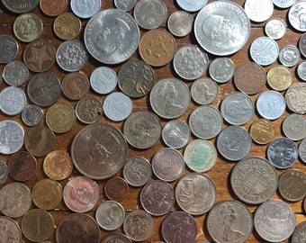 75 Unique* World Coin Set in a Drawstring Pouch