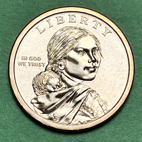 One BRILLIANT, UNCIRCULATED Native American/sacagawea Golden