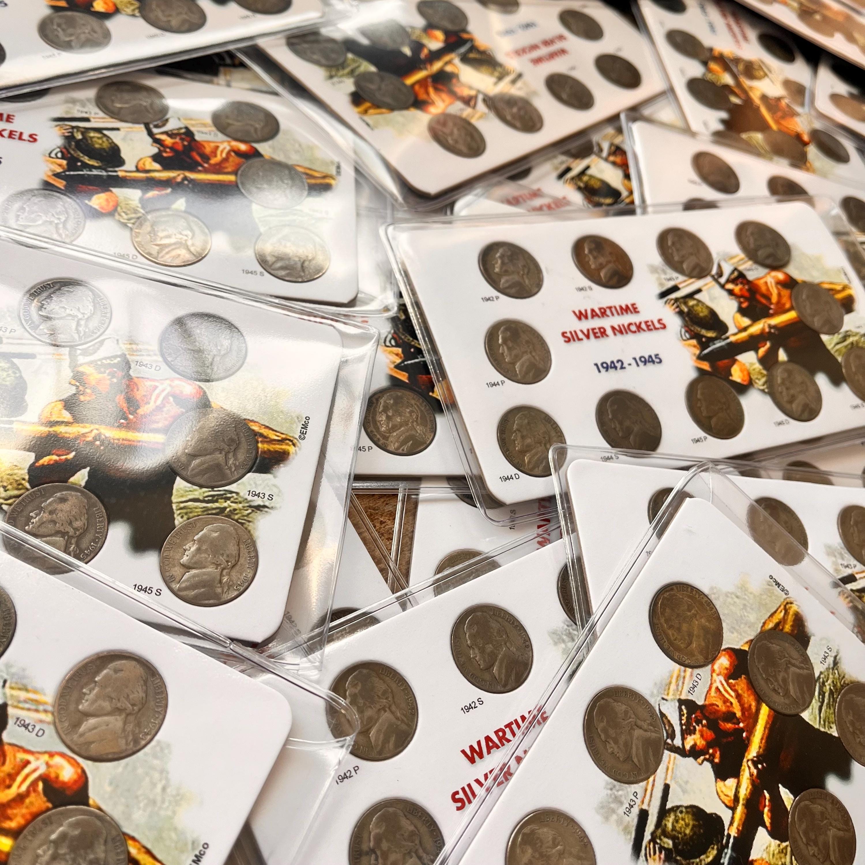 アメリカ 戦時中の銀ニッケルセット 1942-1945 アメリカ 戦時中の銀ニッケルコインセット 1942-1945