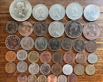 Queen Elizabeth II Commemorative Set (20 Unique or Deluxe 40 Coins) in Drawstring Pouch with Optional Silver Upgrade!
