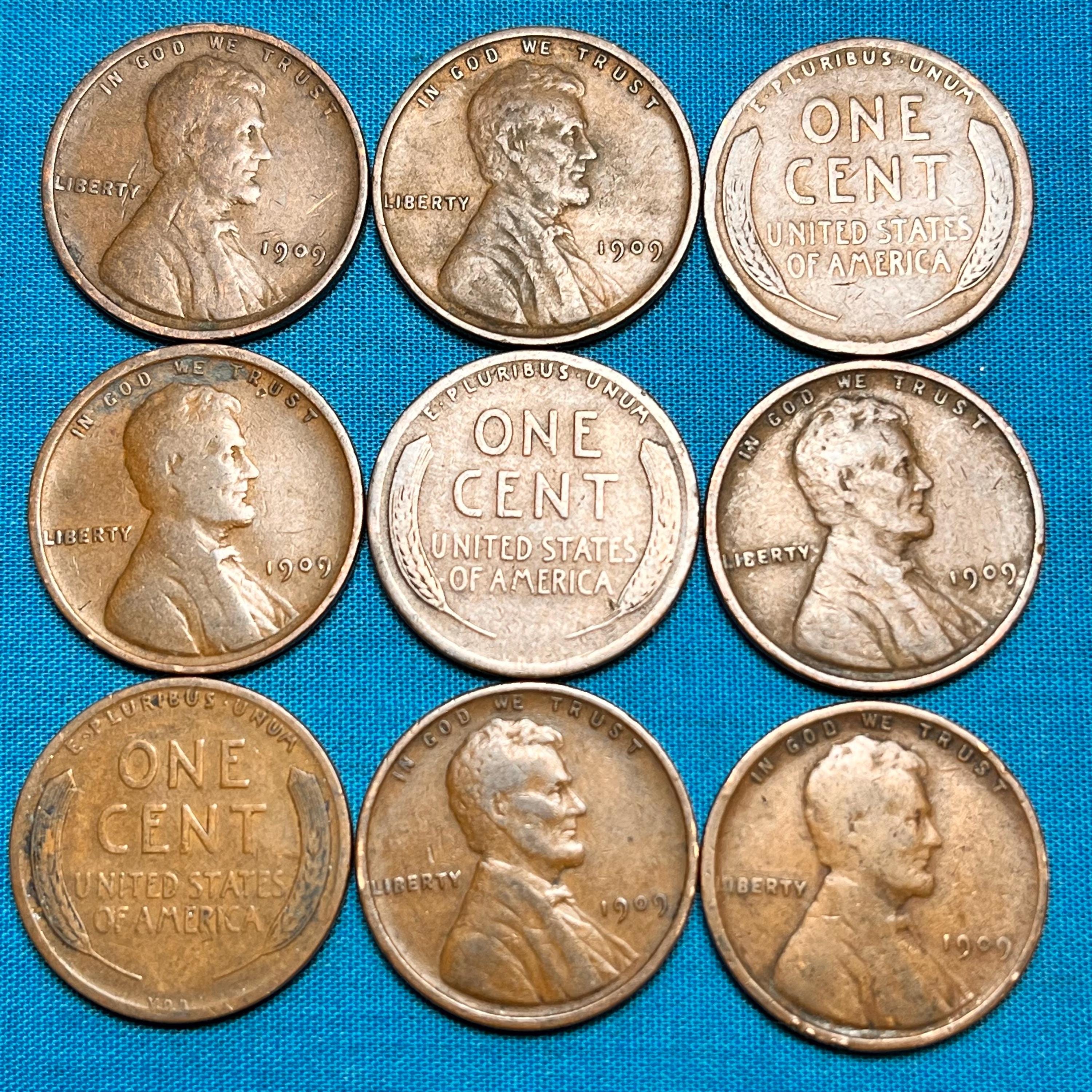 One Ultra-rare 1909-VDB Lincoln Wheat Penny—first Year Issue