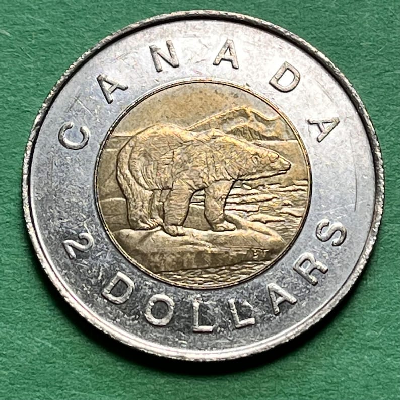 Canadian POLAR BEAR “toonie” 1997 Two-dollar Coin—free Shipping! - Etsy
