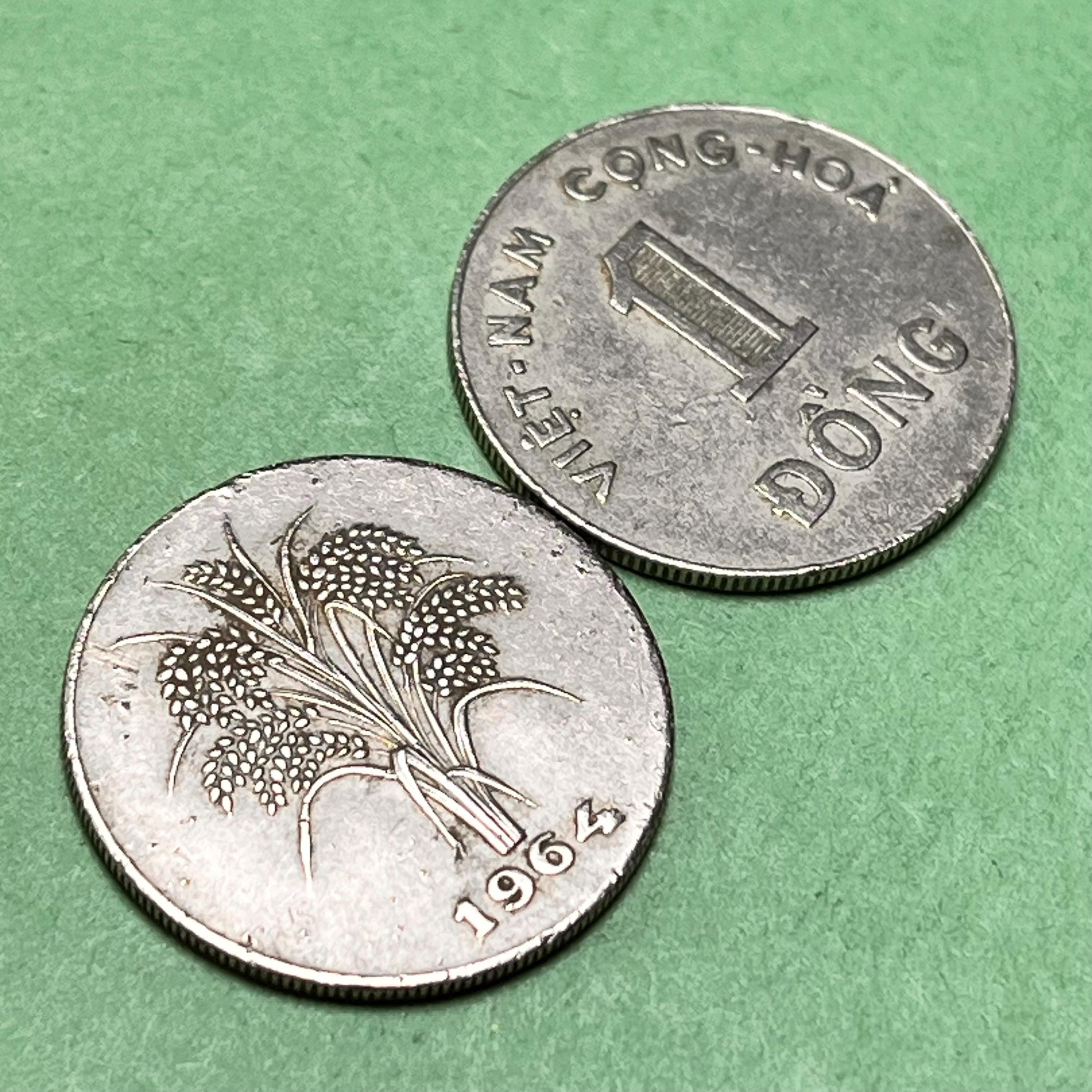 Vietnam 1964(中古品) SINGLE YEAR (1964) Issue South Vietnamese 1 Dong Vintage Rice Coin