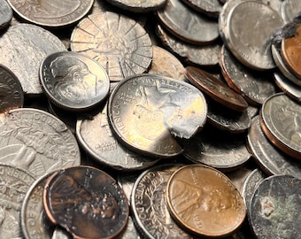 Disfigured U.S. Coins: Worst-Ever, Gross, Nasty, Chipped, GARBAGE Cull Coins for Props/Fun/Gag Gifts—READ Details!