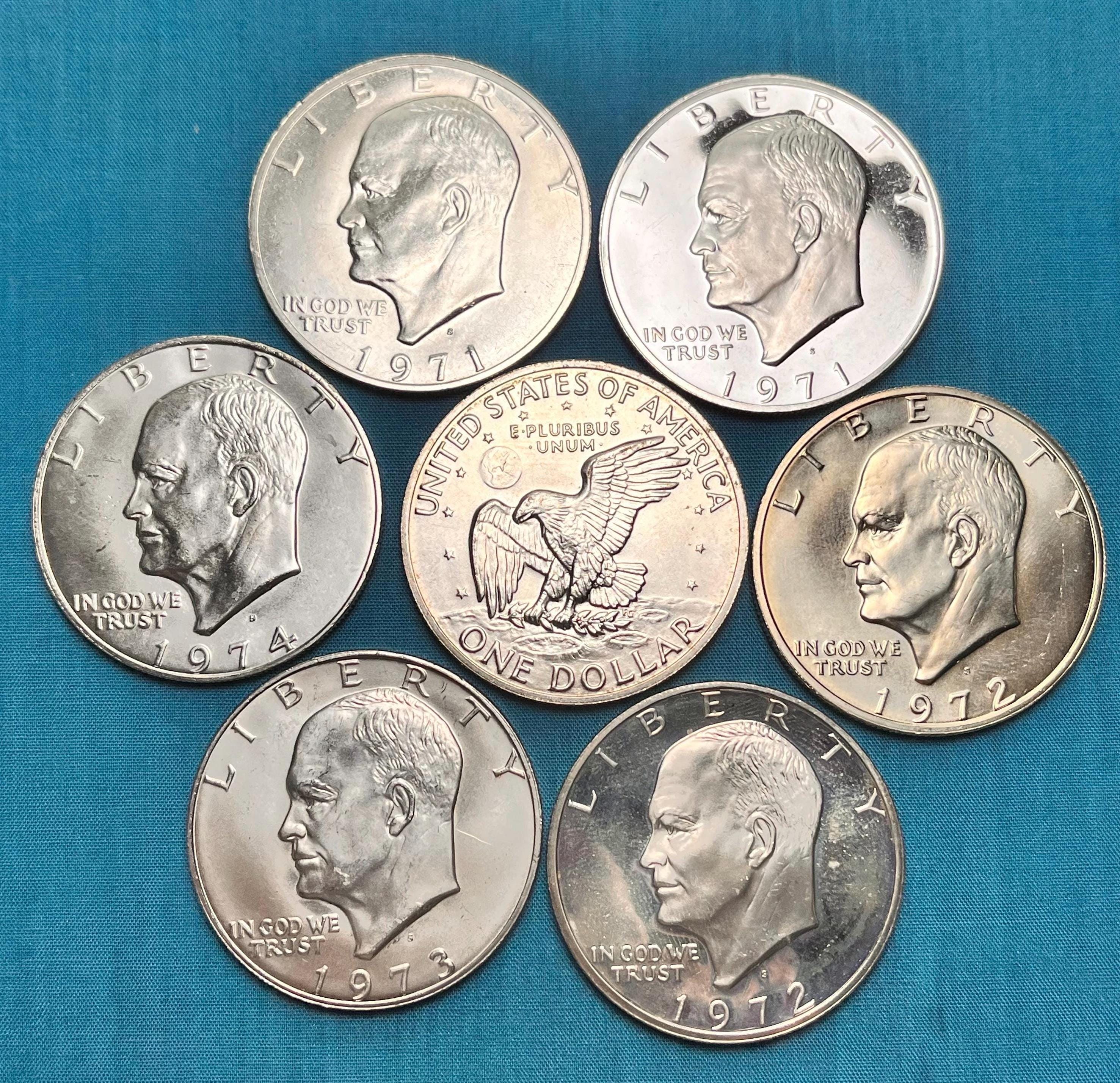 SILVER Eisenhower (“ike”) Large Dollar Coin in Capsule—choose Your