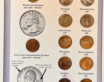 米国 50 州 25 セント硬貨コンプリート コレクション アルバム (コイン